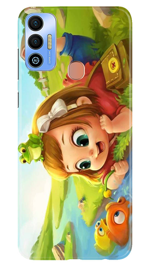 Baby Girl Mobile Back Case for Tecno Spark 7T (Design - 301)