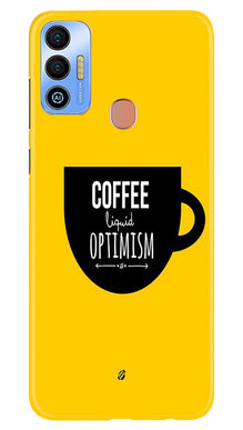 Coffee Optimism Mobile Back Case for Tecno Spark 7T (Design - 313)