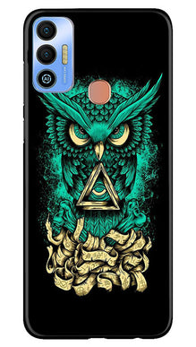 Owl Mobile Back Case for Tecno Spark 7T (Design - 317)