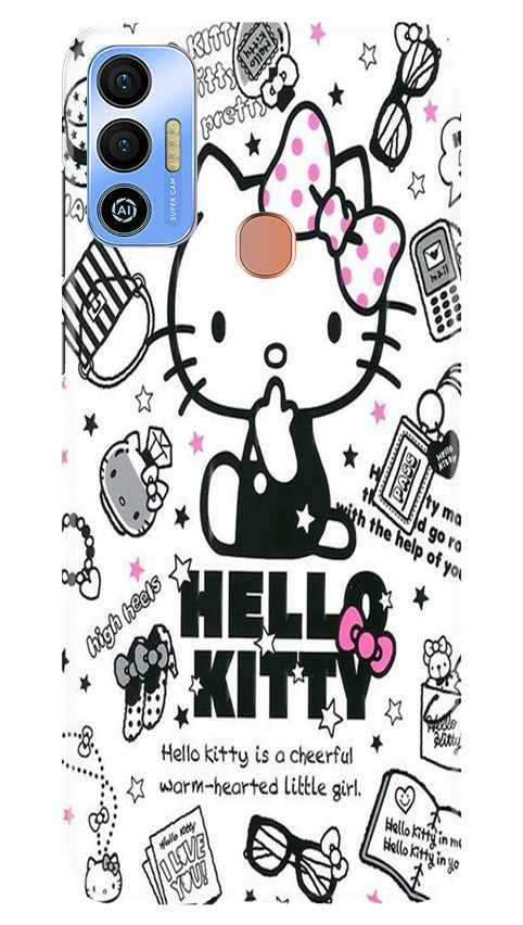 Hello Kitty Mobile Back Case for Tecno Spark 7T (Design - 320)