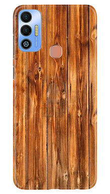 Wooden Texture Mobile Back Case for Tecno Spark 7T (Design - 335)