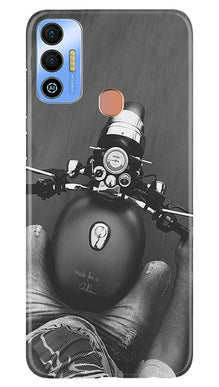 Royal Enfield Mobile Back Case for Tecno Spark 7T (Design - 341)