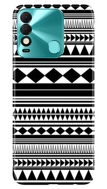 Black white Pattern Mobile Back Case for Tecno Spark 8 (Design - 5)
