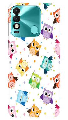 Owl Baground Pattern shore Mobile Back Case for Tecno Spark 8 (Design - 13)