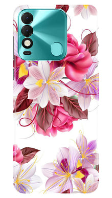 Beautiful flowers Mobile Back Case for Tecno Spark 8 (Design - 23)