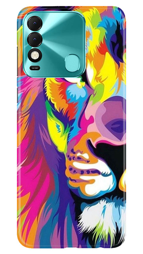 Colorful Lion Case for Tecno Spark 8  (Design - 110)