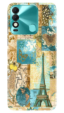 Travel Eiffel Tower Mobile Back Case for Tecno Spark 8 (Design - 175)