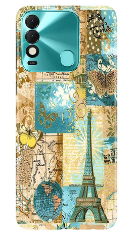 Travel Eiffel Tower Case for Tecno Spark 8 (Design No. 175)