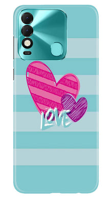 White Heart Mobile Back Case for Tecno Spark 8 (Design - 260)