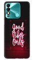 Good Vibes Only Mobile Back Case for Tecno Spark 8 (Design - 314)