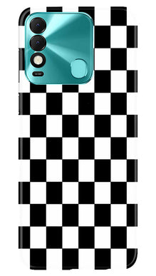 Black White Boxes Mobile Back Case for Tecno Spark 8 (Design - 331)