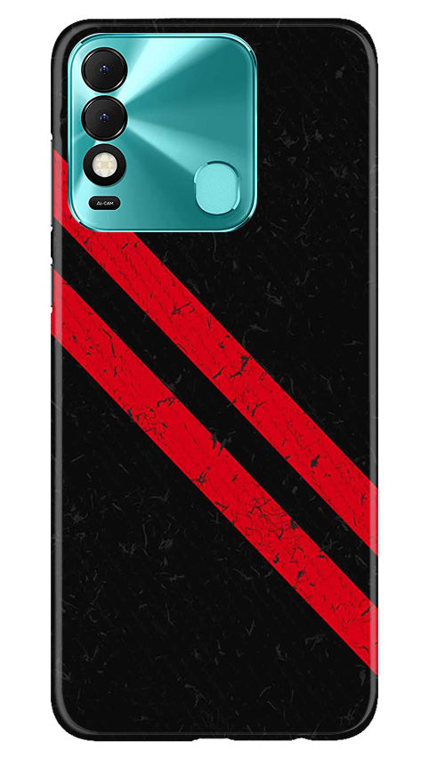 Black Red Pattern Mobile Back Case for Tecno Spark 8 (Design - 332)