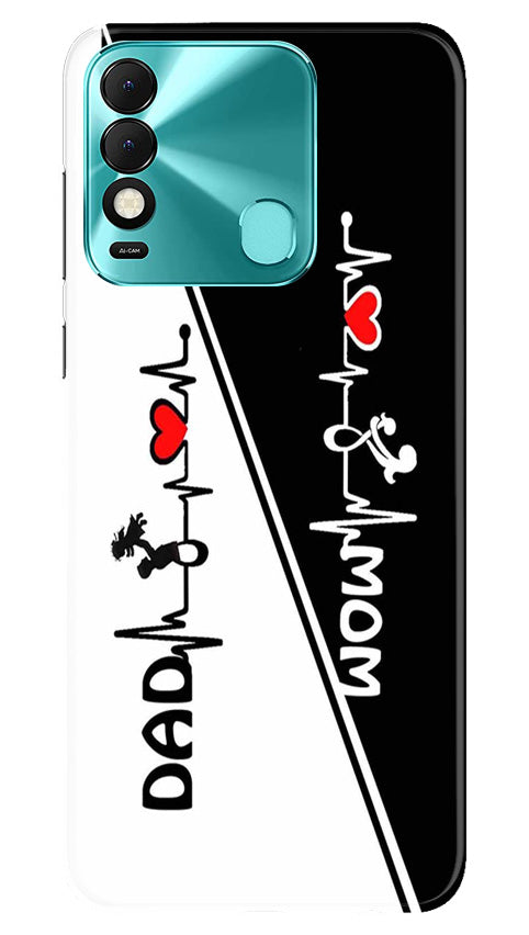 Love Mom Dad Mobile Back Case for Tecno Spark 8 (Design - 344)