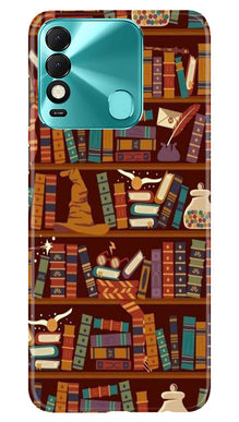Book Shelf Mobile Back Case for Tecno Spark 8 (Design - 348)