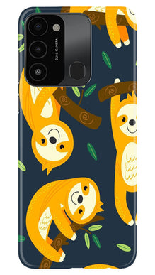 Racoon Pattern Mobile Back Case for Tecno Spark 8C (Design - 2)