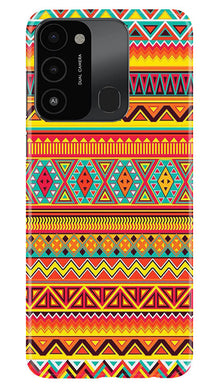 Zigzag line pattern Mobile Back Case for Tecno Spark 8C (Design - 4)