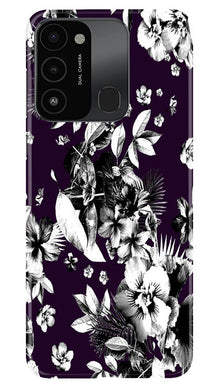 white flowers Mobile Back Case for Tecno Spark 8C (Design - 7)
