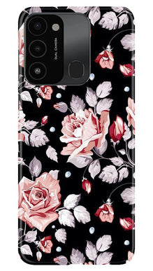 Pink rose Mobile Back Case for Tecno Spark 8C (Design - 12)