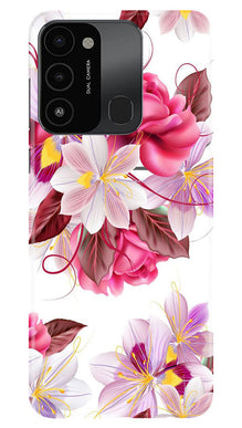 Beautiful flowers Mobile Back Case for Tecno Spark 8C (Design - 23)
