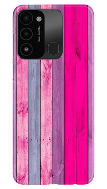 Wooden look Mobile Back Case for Tecno Spark 8C (Design - 24)