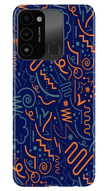 Line Art Baground Mobile Back Case for Tecno Spark 8C (Design - 26)