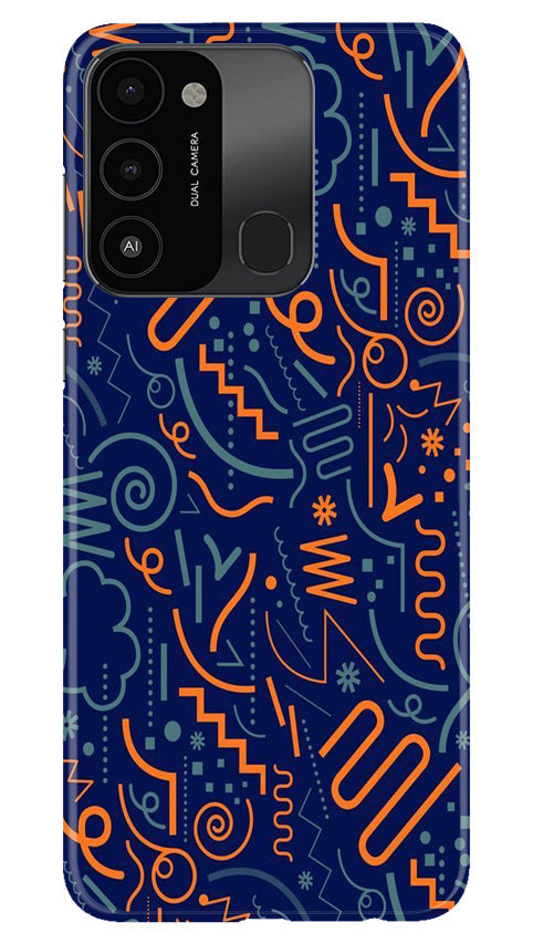 Line Art Baground Case for Tecno Spark 8C