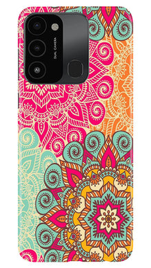 Rangoli art2 Mobile Back Case for Tecno Spark 8C (Design - 29)