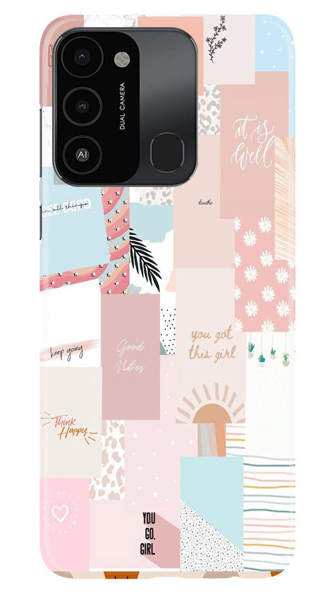 Shinny Blue Background Case for Tecno Spark 8C