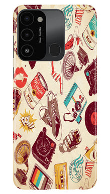 Vintage Mobile Back Case for Tecno Spark 8C (Design - 35)