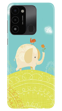 Elephant Painting Mobile Back Case for Tecno Spark 8C (Design - 46)