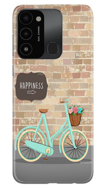 Happiness Mobile Back Case for Tecno Spark 8C (Design - 53)