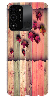Wooden look2 Mobile Back Case for Tecno Spark 8C (Design - 56)
