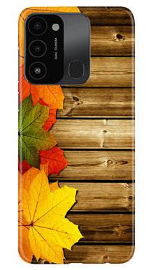 Wooden look3 Mobile Back Case for Tecno Spark 8C (Design - 61)