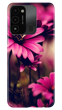 Purple Daisy Mobile Back Case for Tecno Spark 8C (Design - 65)