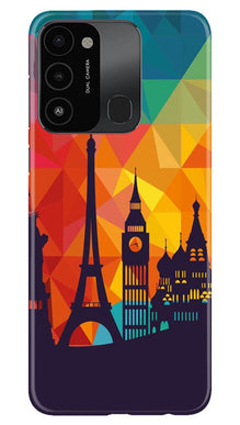 Eiffel Tower2 Mobile Back Case for Tecno Spark 8C (Design - 91)