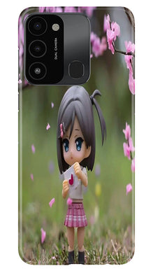 Cute Girl Mobile Back Case for Tecno Spark 8C (Design - 92)