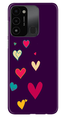 Purple Background Mobile Back Case for Tecno Spark 8C  (Design - 107)