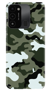 Army Camouflage Mobile Back Case for Tecno Spark 8C  (Design - 108)