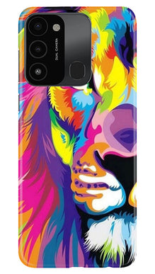 Colorful Lion Mobile Back Case for Tecno Spark 8C  (Design - 110)