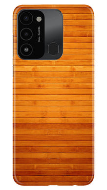 Wooden Look Mobile Back Case for Tecno Spark 8C  (Design - 111)