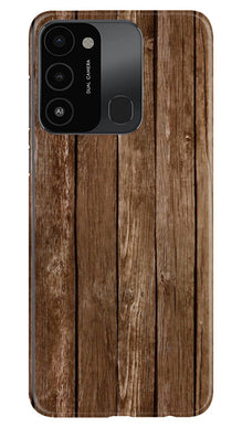Wooden Look Mobile Back Case for Tecno Spark 8C  (Design - 112)