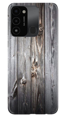 Wooden Look Mobile Back Case for Tecno Spark 8C  (Design - 114)