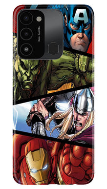 Avengers Superhero Mobile Back Case for Tecno Spark 8C  (Design - 124)
