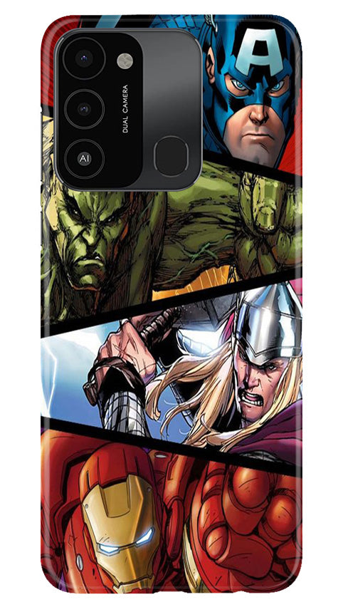 Avengers Superhero Case for Tecno Spark 8C  (Design - 124)