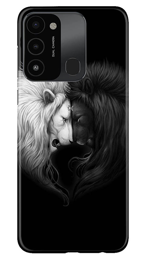 Dark White Lion Case for Tecno Spark 8C(Design - 140)