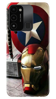 Captain America Shield Mobile Back Case for Tecno Spark 8C (Design - 222)