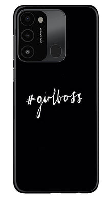 Like a Girl Boss Mobile Back Case for Tecno Spark 8C (Design - 234)