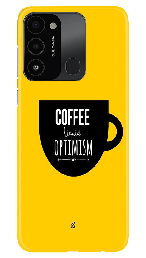 Coffee Optimism Mobile Back Case for Tecno Spark 8C (Design - 313)