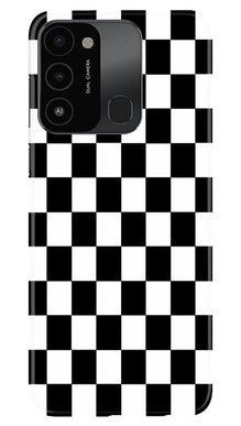 Black White Boxes Mobile Back Case for Tecno Spark 8C (Design - 331)