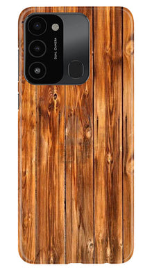Wooden Texture Mobile Back Case for Tecno Spark 8C (Design - 335)